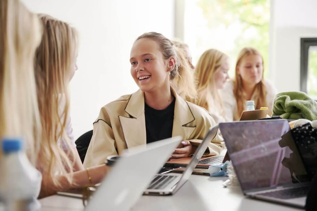 elever på HHX grundforløb på Campus Vejle